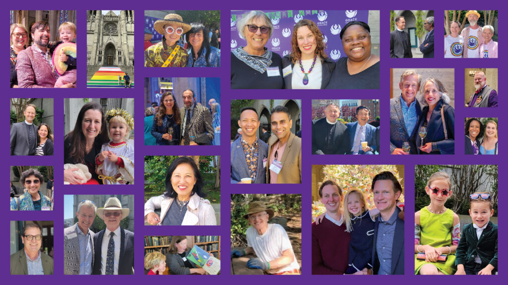 Collage of diverse congregation members, working together to preserve and promote the cathedral.